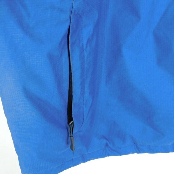 Free Tech Coat Mens Sz XL 46-48 Navy Blue Removeable Hood Medium Weight Pockets - Picture 4 of 9